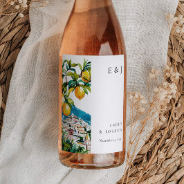 Lemon Citrus Amalfi Küste Italienische Hochzeit Weinetikett