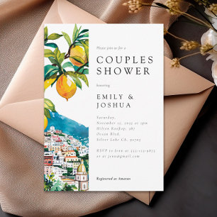 Lemon Citrus Amalfi Küste Paare Dusche Einladung