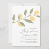 Lemon Citrus Baby Dusche Einladung (Vorderseite)