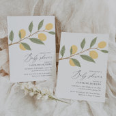 Lemon Citrus Baby Dusche Einladung