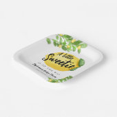 Lemon Citrus Baby Dusche Pappteller (Gewinkelt)