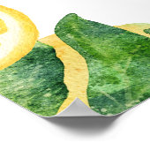 Lemon Citrus Baby Dusche Willkommen Poster (Ecke)