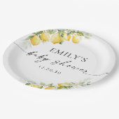 Lemon Citrus Baby Duschpapierplatte Pappteller (Schrägansicht)
