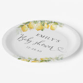 Lemon Citrus Baby Duschpapierplatte Pappteller (Schrägansicht)