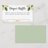 Lemon Citrus Baby Duwer Game Diaper Raffekarte Visitenkarte (Vorne/Hinten)