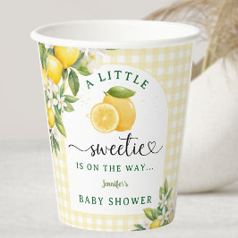 Lemon Citrus Baby Shower Yellow Pappbecher