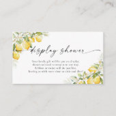 Lemon Citrus Babydusche Duschkarte Begleitkarte (Vorderseite)