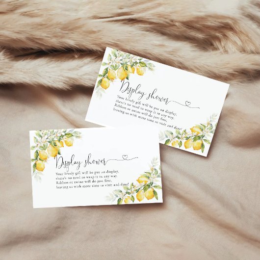 Lemon Citrus Babydusche Duschkarte Begleitkarte