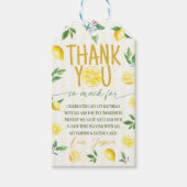 Lemon Citrus Birthday Favor Tags Geschenkanhänger (Vorderseite)