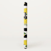 Lemon Citrus Black Stripes Yellow iPhone Case (Hinten/Rechts)