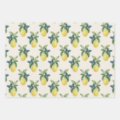 Lemon Citrus Blue Butterfells Geschenkpapier Set (Vorderseite)