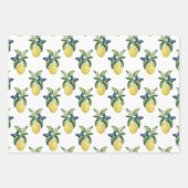 Lemon Citrus Blue Butterfells Geschenkpapier Set (Vorderseite)
