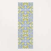 Lemon Citrus Blue Mediterranean Tile Pattern Yogamatte (Vorderseite)