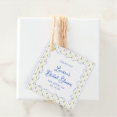 Lemon Citrus Blue & Yellow Brautparty Vielen Dank Geschenkanhänger (Beispiel)