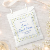 Lemon Citrus Blue & Yellow Brautparty Vielen Dank Geschenktütchen (Ausgeschnitten)