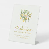 Lemon Citrus Blumenempfehlung Zeichen Sockelschild (Vorderseite)