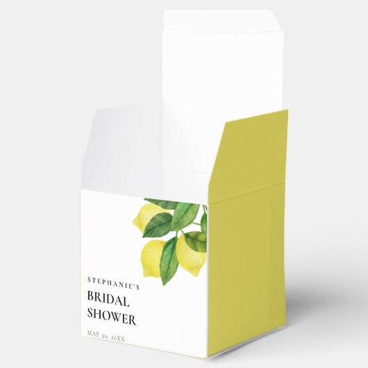 Lemon Citrus Branch Greenerity Brautparty Geschenkschachtel (Geöffnet)