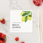 Lemon Citrus Branch Greenerity Brautparty Serviette (Beispiel)