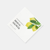Lemon Citrus Branch Greenerity Brautparty Serviette (Ecke)