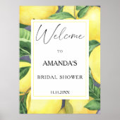 Lemon Citrus - Brautparty - Begrüßungszeichen Poster (Vorne)