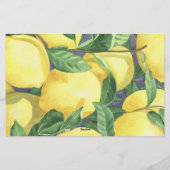 Lemon Citrus - Brautparty Beratung und Wünsche Briefpapier (Rückseite)