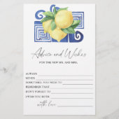 Lemon Citrus - Brautparty Beratung und Wünsche Briefpapier (Vorderseite)