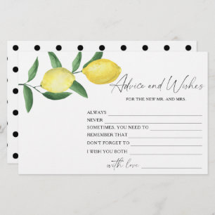 Lemon Citrus - Brautparty Beratung und Wünsche Briefpapier