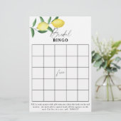 Lemon Citrus - Brautparty-Bingo-Spiel (Stehend Vorderseite)