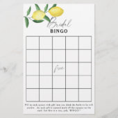 Lemon Citrus - Brautparty-Bingo-Spiel (Vorderseite)