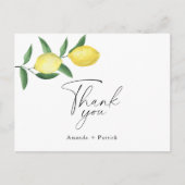 Lemon Citrus - Brautparty danke Karte (Vorderseite)
