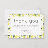 Lemon Citrus Brautparty Dankeskarte (Vorderseite)