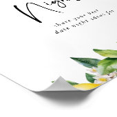 Lemon Citrus Brautparty Date Jar Game Poster (Ecke)