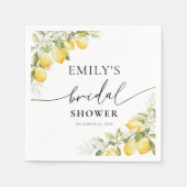 Lemon Citrus Brautparty Napkin Serviette (Vorderseite)
