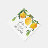 Lemon Citrus Brautparty Napkin Serviette (Ecke)