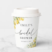 Lemon Citrus Brautparty Paper Cup Pappbecher (Rückseite)