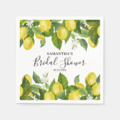 Lemon Citrus Brautparty Paper Napkin Serviette (Vorderseite)