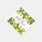Lemon Citrus Brautparty Paper Napkin Serviette (Ecke)