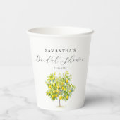 Lemon Citrus Brautparty Pappbecher (Rückseite)