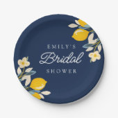 Lemon Citrus Brautparty Pappteller (Vorderseite)