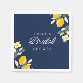 Lemon Citrus Brautparty Serviette (Vorderseite)