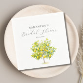 Lemon Citrus Brautparty Serviette