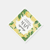 Lemon Citrus Brautparty Serviette (Ecke)