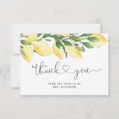 Lemon Citrus Brautparty Vielen Dank, Ihre Karte (Vorderseite)