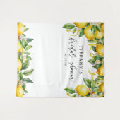 Lemon Citrus Brautparty Wandteppich (Vorderseite (Horizontal))