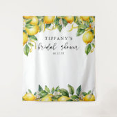 Lemon Citrus Brautparty Wandteppich (Vorderseite)