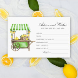 Lemon Citrus - Bridal Shower Advice and Wishes Briefpapier