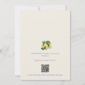 Lemon Citrus Butterfly Baby Dusche Einladung (Rückseite)