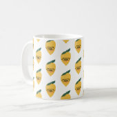 Lemon Citrus Cartoon Pattern Kaffee Tasse (Vorderseite Links)