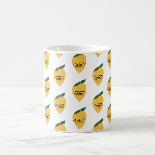Lemon Citrus Cartoon Pattern Kaffee Tasse (Mittel)