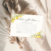 Lemon Citrus Date Night Idecard
